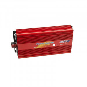 Invertor tensiune auto FOXMAG24 12V-220V, putere continua 4000 W, rosu