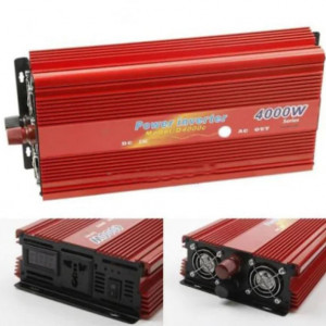 Invertor tensiune auto FOXMAG24 12V-220V, putere continua 4000 W, rosu