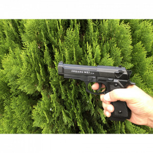 Pistol Airsoft Metalic Foxmag24, C18 Arc Spring 6mm, + 400 bile