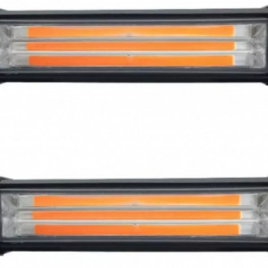 Set 2 lampi avertizare galbene 3 Led FOXMAG24, LED , 12-24V, 36W, stroboscoape 9 functii, grila sau plafon
