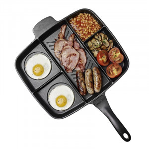 Tigaie multifunctionala Magic Pan/ FOXMAG24®, 32 x 38 cm, Neagra