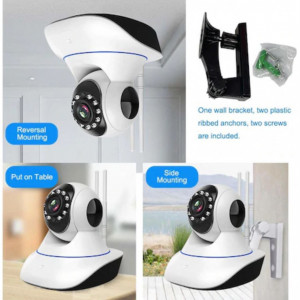 Camera de supraveghere RHJ, HD, Wi-Fi, Intercom, Night Vision, Alb, FOXMAG24