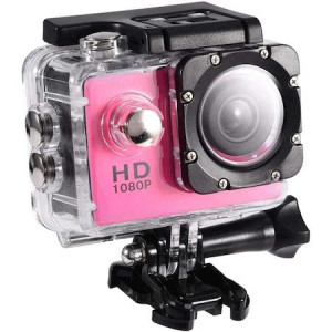 Camera Sport, FOXMAG24, Full HD, Rezistenta la apa, Unghi de 170 grade, Compacta si Ergonomica, Folosita in Diferite Sporturi, Roz