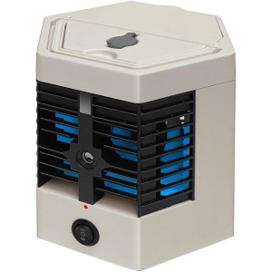 Mini aparat de aer conditionat portabil FOXMAG24, Functie de Racire, Umidificare si Purificare a Aerului, Alb