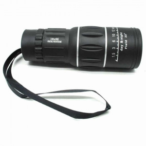 Monoclu-Telescop FOXMAG24®, Factor Marire 16 X , Diametru Lentila 52 mm , Husa Inclusa , Negru