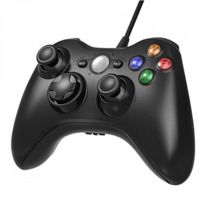 Gamepad, Controler pentru Xbox 360 FOXMAG24®, PC, cablu 2,5 m, Negru