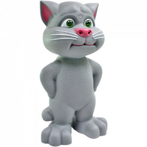 Jucarie FOXMAG24® Talking Tom interactiva, 20cm, motanul vorbitor cu povesti, repeta tot ce aude