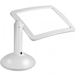 Lupa de birou cu iluminare FOXMAG24®-Brighter Viewer, alb