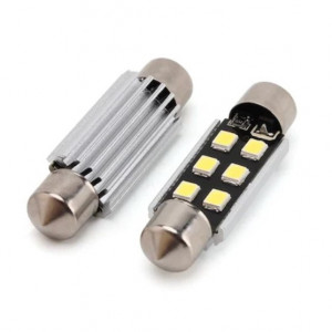 Set 2 Becuri LED FOXMAG24, 36mm Canbus pentru Plafoniera , Lampi numar Lumina Alba Premium