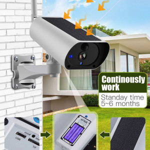 Camera de supraveghere Wifi Solara PRO Full HD FOXMAG24®, impermeabila, fara cabluri, 2MP