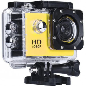 Camera Sport Waterproof FOXMAG24, HD 1080P, 2 inch, Autonomie 90 min, Galben