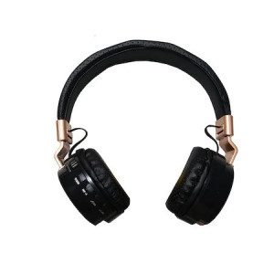 Casti Audio Wireless FOXMAG24, Design Ergonomic, Compatibilitate Universala, Bluetooth, MP3 player, FM, Microfon, Sunet Clar si Puternic, Greutate Redusa, Control Volum, Usor de folosit, Negru/Auriu