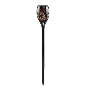 Torta cu Baterie Solara FOXMAG24, 72 LED-uri, Efect de Flacara, Pornire/Oprire Automata, Acumulator 1200 mAH, Rezistenta la Intemperii, Negru