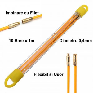 Bara din fibra de sticla pentru cabluri /10m X 0,4mm