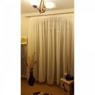 Perdea 300 x 245 cm,voal simplu cu rejansa,culoare crem