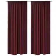 Set 2 draperii bordo opace cu strat dublu, 140 x 245 cm
