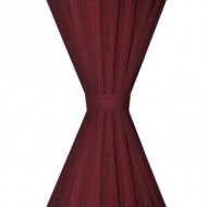 Draperii opace, 2 buc, strat dublu, 140 x 175 cm, bordo