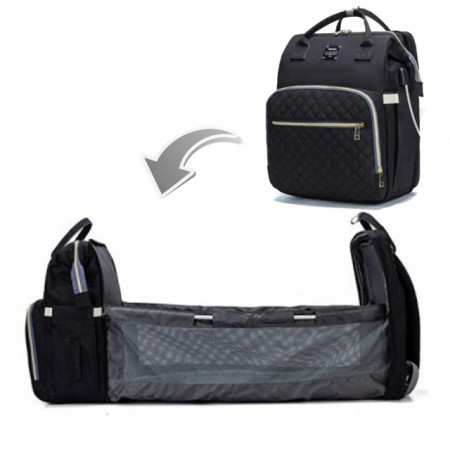 Torba za mame BBO Sport Mama Bag Crna + podloga za presvlačenje beba