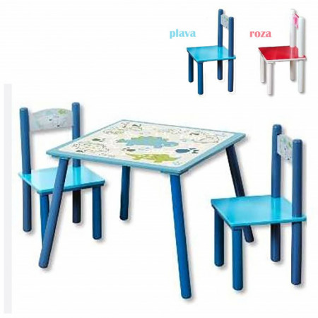 Kesper Dečiji sto sa 2 stolice plava