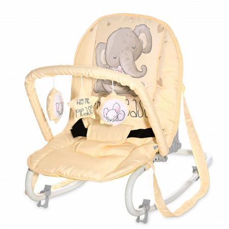 Lorelli Ležaljka za bebe Eliza Yellow Cute Elephant