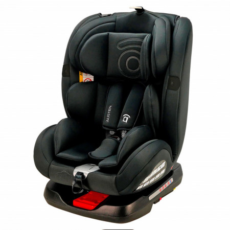 Asalvo Auto sedište Austen Isofix 0-36kg Black Silver Logo