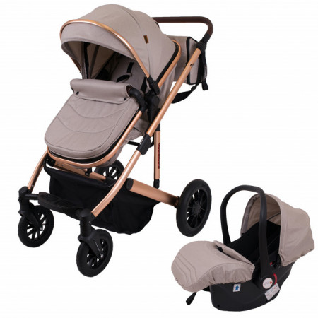 Jungle Kolica za bebe i auto sedište Roo Beige