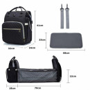Torba za mame BBO Sport Mama Bag Crna + podloga za presvlačenje beba