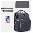 Torba za mame BBO Sport Mama Bag Grey + podloga za presvlačenje beba
