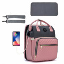 Torba za mame BBO Sport Mama Bag Pink + podloga za presvlačenje beba