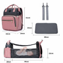 Torba za mame BBO Sport Mama Bag Pink + podloga za presvlačenje beba