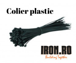 Colier Plastic (Negru, Verde) - 100 Bucati/punga