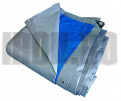 Prelata Impermeabila cu 2 fete bleumarin - argintiu 180g/mp - INDUSTRIALA