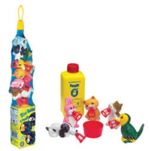 Set baloane de sapun Pustefix 5 figurine vesele Mini-Bubbelix
