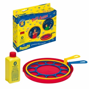 Jucarie baloane de sapun cu 2 inele 18 cm si 250ml solutie baloane de sapun Pustefix