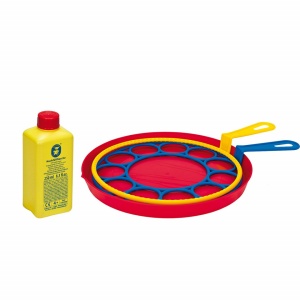 Jucarie baloane de sapun cu 2 inele 18 cm si 250ml solutie baloane de sapun Pustefix