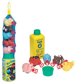 Set baloane de sapun Pustefix - Mini Bubbelix- 5 figurine animale din ferma