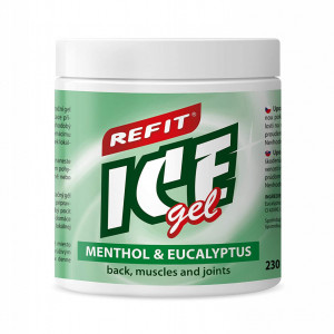 Охлаждащ гел Refit Ice Gel Menthol & Eucalyptus 230 ml–при много силна болка с незабавен и дълготраен ефект от световноизвестния Карлови Вари