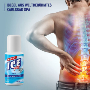Refit Ice Gel Menthol Extra 80ml. Рол-он – охлаждащ гел при много силна болка с незабавен и дълготраен ефект от световноизвестния Карлови Вари
