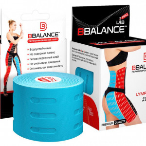 Кинезио тейп лента BB LYMPH TAPE ™ 5 см × 5 м син (Южна Корея)