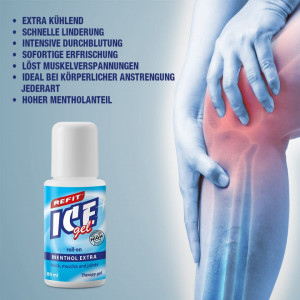 Refit Ice Gel Menthol Extra 230 ml. – охлаждащ гел при много силна болка с незабавен и дълготраен ефект от световноизвестния Карлови Вари