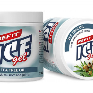 Охлаждащ гел Refit Ice Gel Tea Tree Oil 230 ml– при много силна болка с незабавен и дълготраен ефект от световноизвестния Карлови Вари.