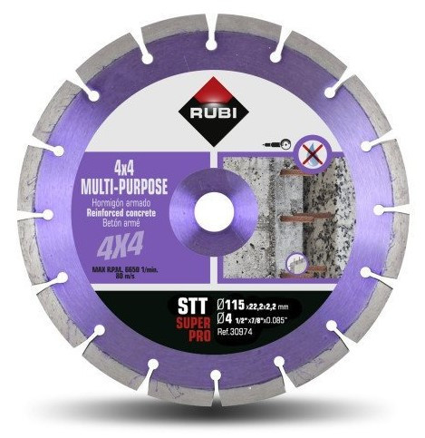 Disc diamantat multi-uz 115mm, stt 125 superpro - rubi-30974
