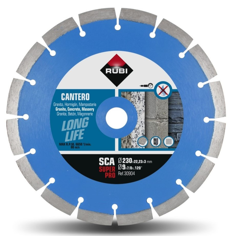 Disc diamantat pt. materiale de constructii 230mm, sca 230 super pro - rubi-30904