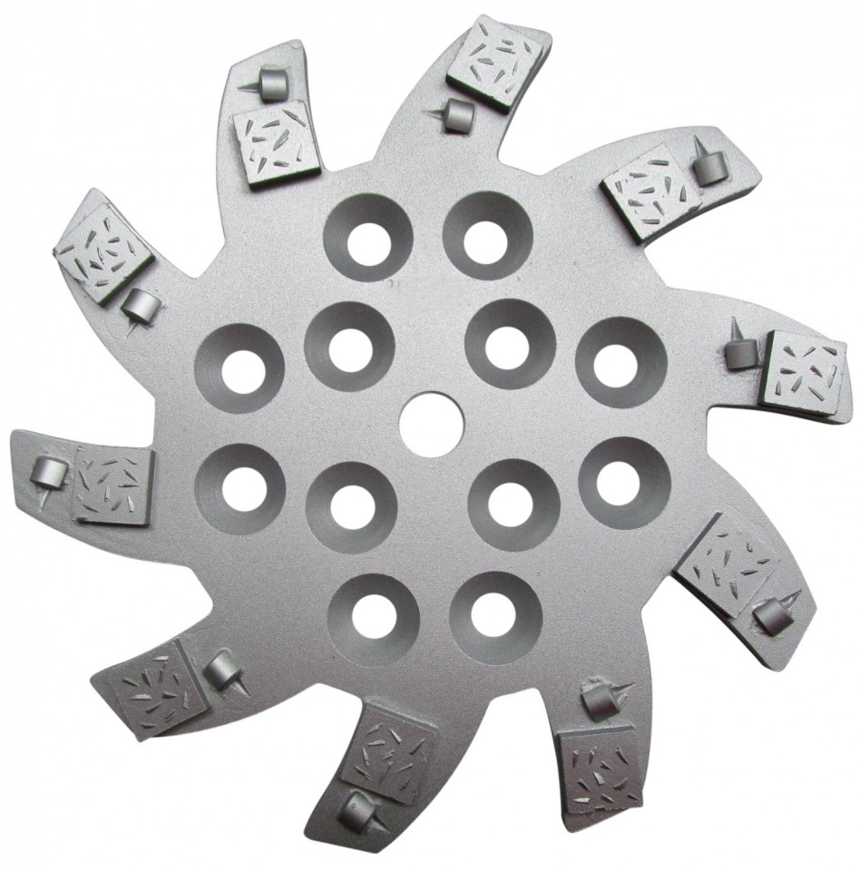 Disc stea cu segmenti diamantati pt. slefuire pardoseli - segment 10 buc dpc - 250 mm - prindere 19mm - dxdh.8501.250.75.010-r