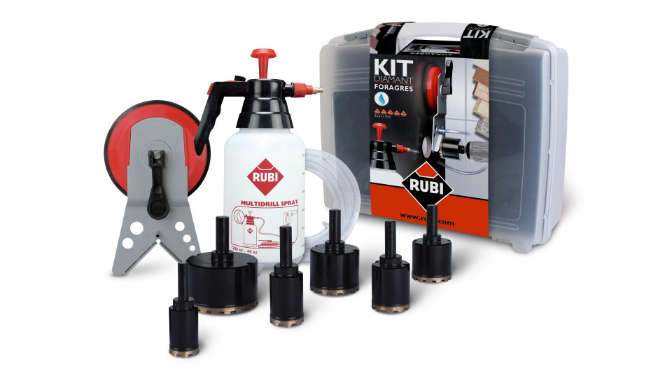 Kit carote diamantate foragres 20, 28, 35, 43, 50, 68mm, 6buc. - rubi-50903
