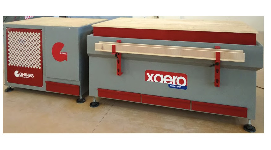 Banc dublu de lucru cu vacuum si exhaustare praf - xaero