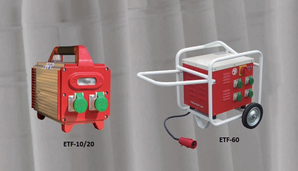 ETF-20, convertizor electric de frecventa, 2 KVA. 2 iesiri 42 V./200 Hz. (Monofazic 230 V. / 50-60 Hz.)