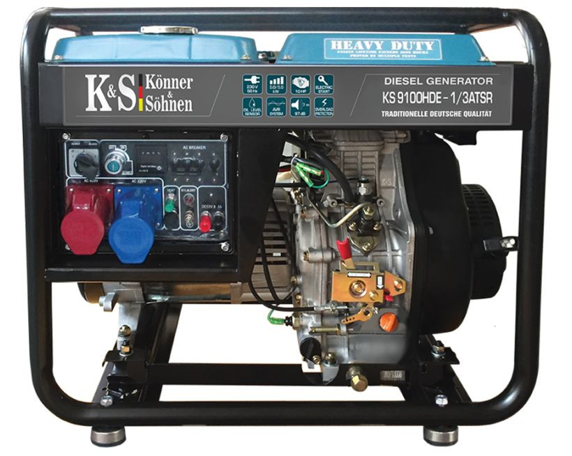 Generator de curent 7.5 kW diesel - Heavy Duty - Konner & Sohnen - KS-9100DE-1/3-HD-ATSR title=Generator de curent 7.5 kW diesel - Heavy Duty - Konner & Sohnen - KS-9100DE-1/3-HD-ATSR