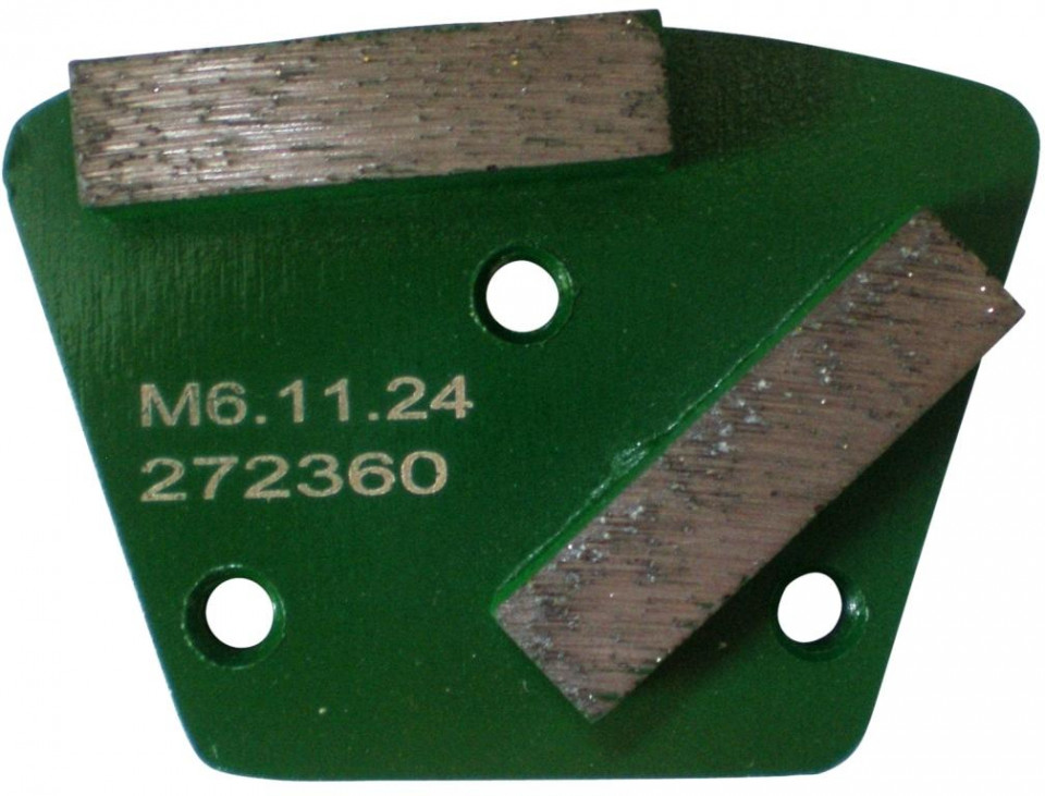 Placa cu segmenti diamantati pt. slefuire pardoseli - segment dur (verde) - # 40 - prindere m6 - dxdh.8506.11.24