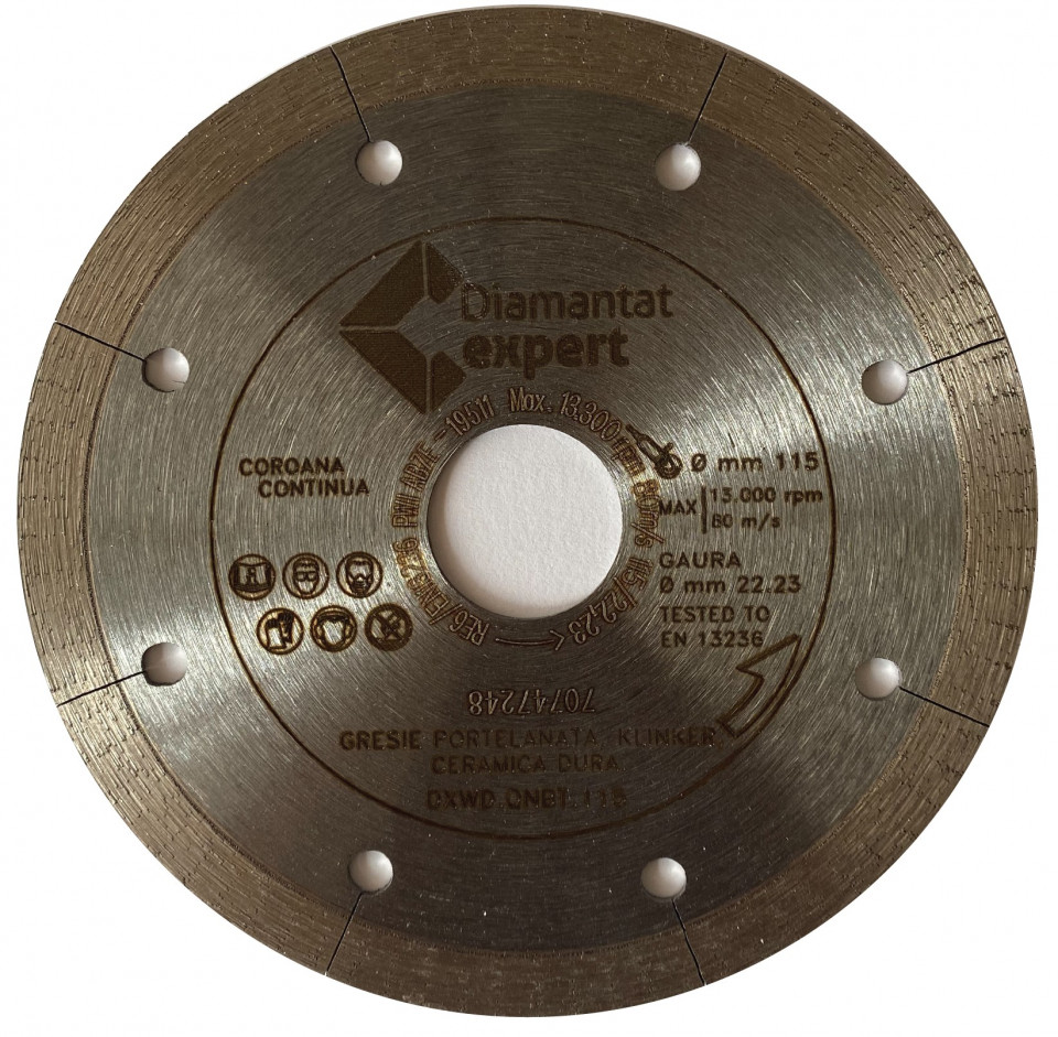 Disc diamantatexpert pt. portelan dur, ceramica dura - ultra long life 125x22.2 (mm) ultra premium - dxwd.qnbt.125